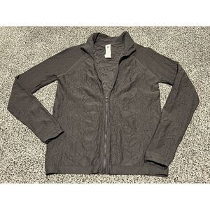 A27 Fabletics size‎ large Luciana Seamless Pointelle Jacket gray
